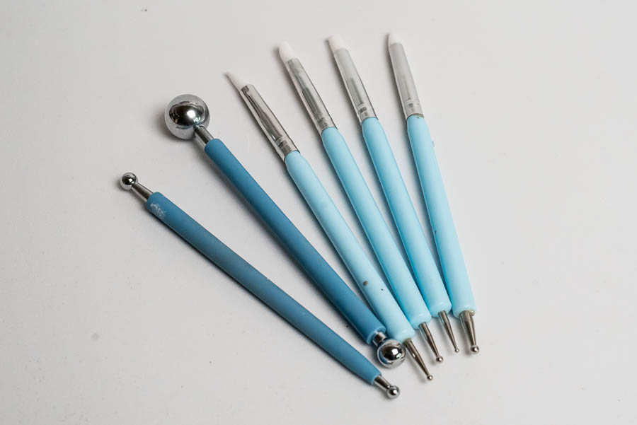 Silicone brushes and Ballpoint tools