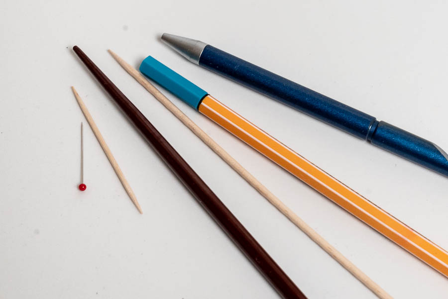 Tools around the house (chopsticks, needles, old pencils)